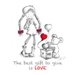 the best gift to give is love little star illustrations