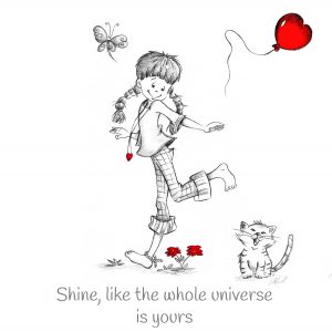 SHINE LIKE THE WHOLE UNIVERSE IS YOURS LITTLE STAR ILLUSTRATIONS