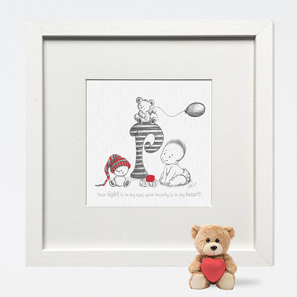LETTER P BABY NAME GIFT