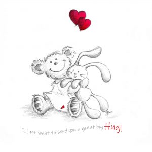 A great big hug very cute greeting card for all special occasions