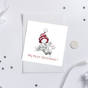 My first Christmas- Christmas gift card for new baby card for