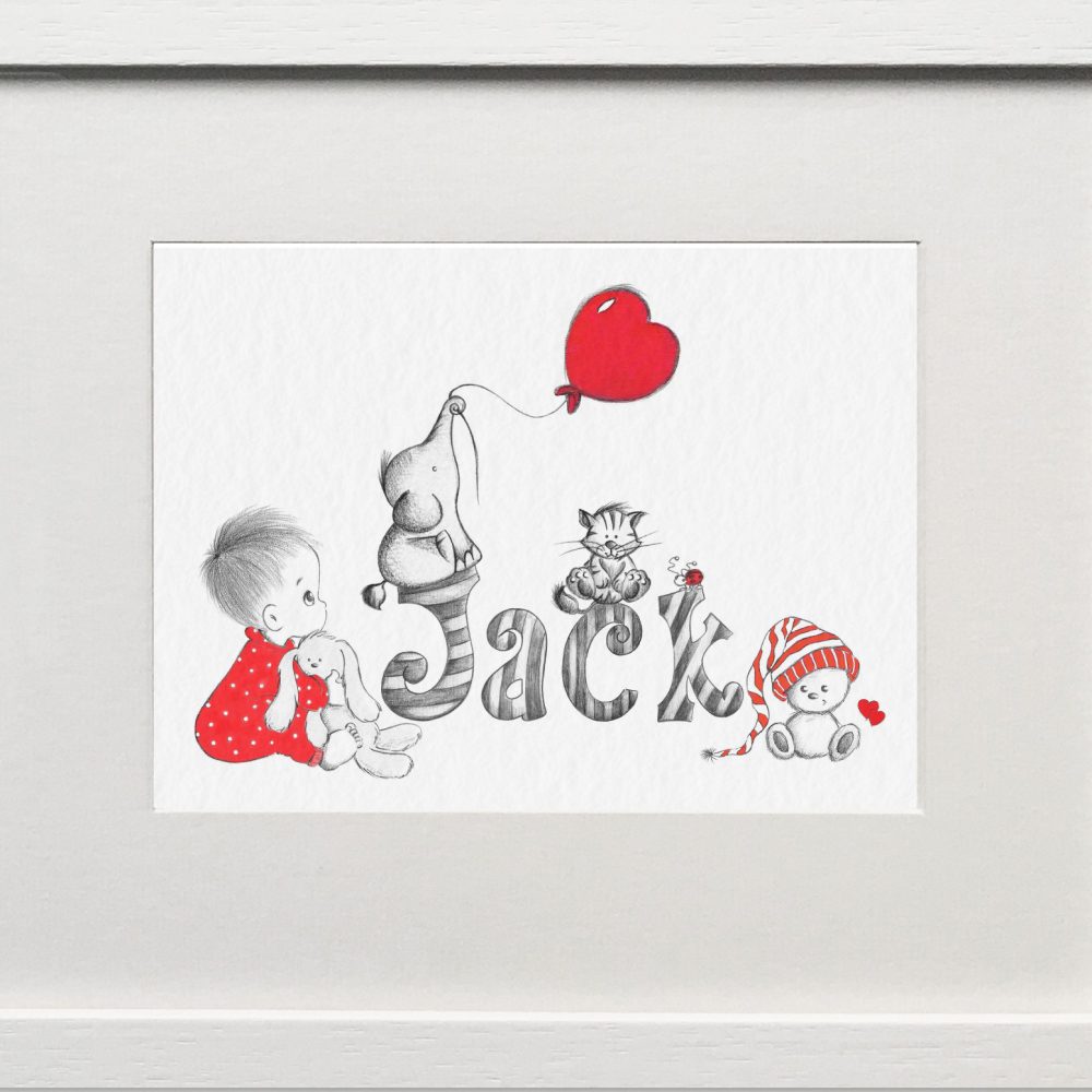 Personalised baby name Print- Jack