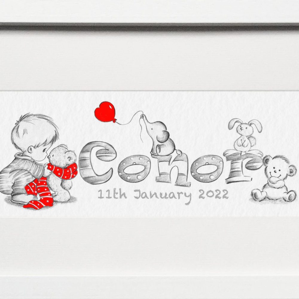 Conor - Personalised Nursery print
