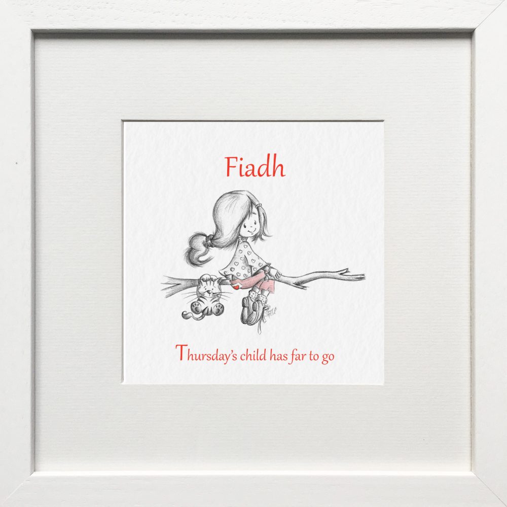 Personalised Thursday's Child Nursery Print & Gift
