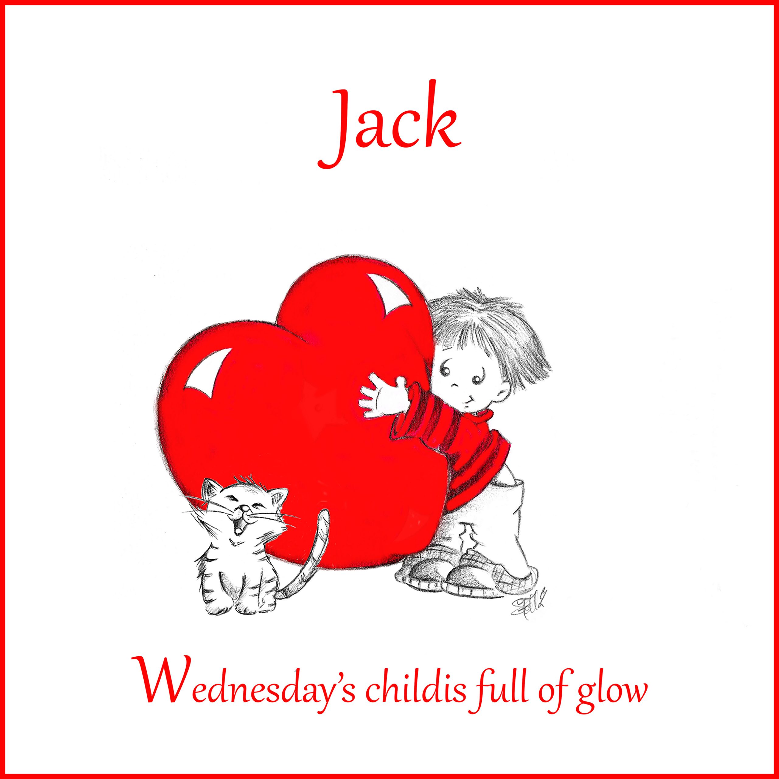 Personalised Wednesday's Child Nursery Print & Gift - Image 2